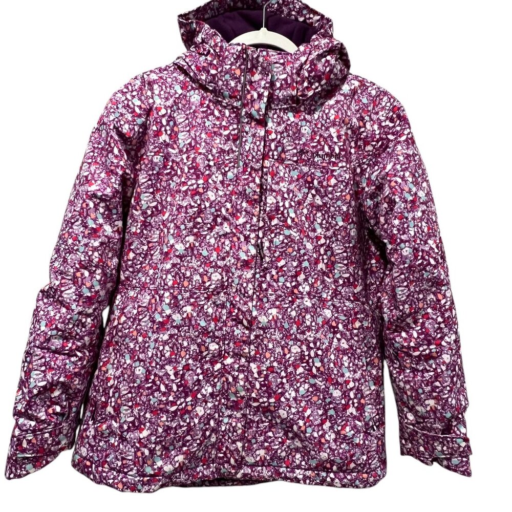 Columbia Girl's Purple Sprinkle Powder Lite Jacket, Omni Heat, L 14/16